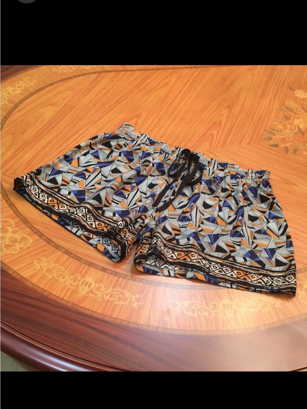 Sophie Rue Geometric Print Drawstring Shorts sz.L